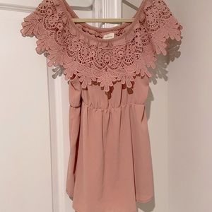 Tobia off the shoulder detailed top